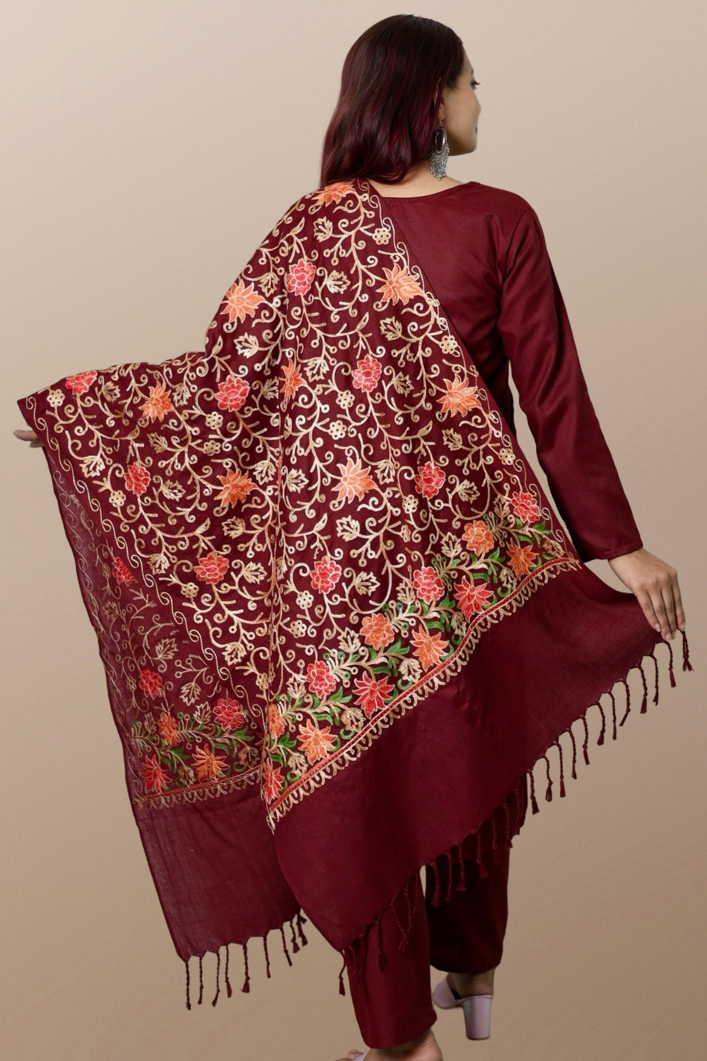 plus size winter wear suit set women woolen Kurta kurti pant dupatta 36 38 40 42 44 46 48 S M L XL XXL 3XL warm woollen ethnic indian festival daily wear stylish ladies straight long comfortable curvy