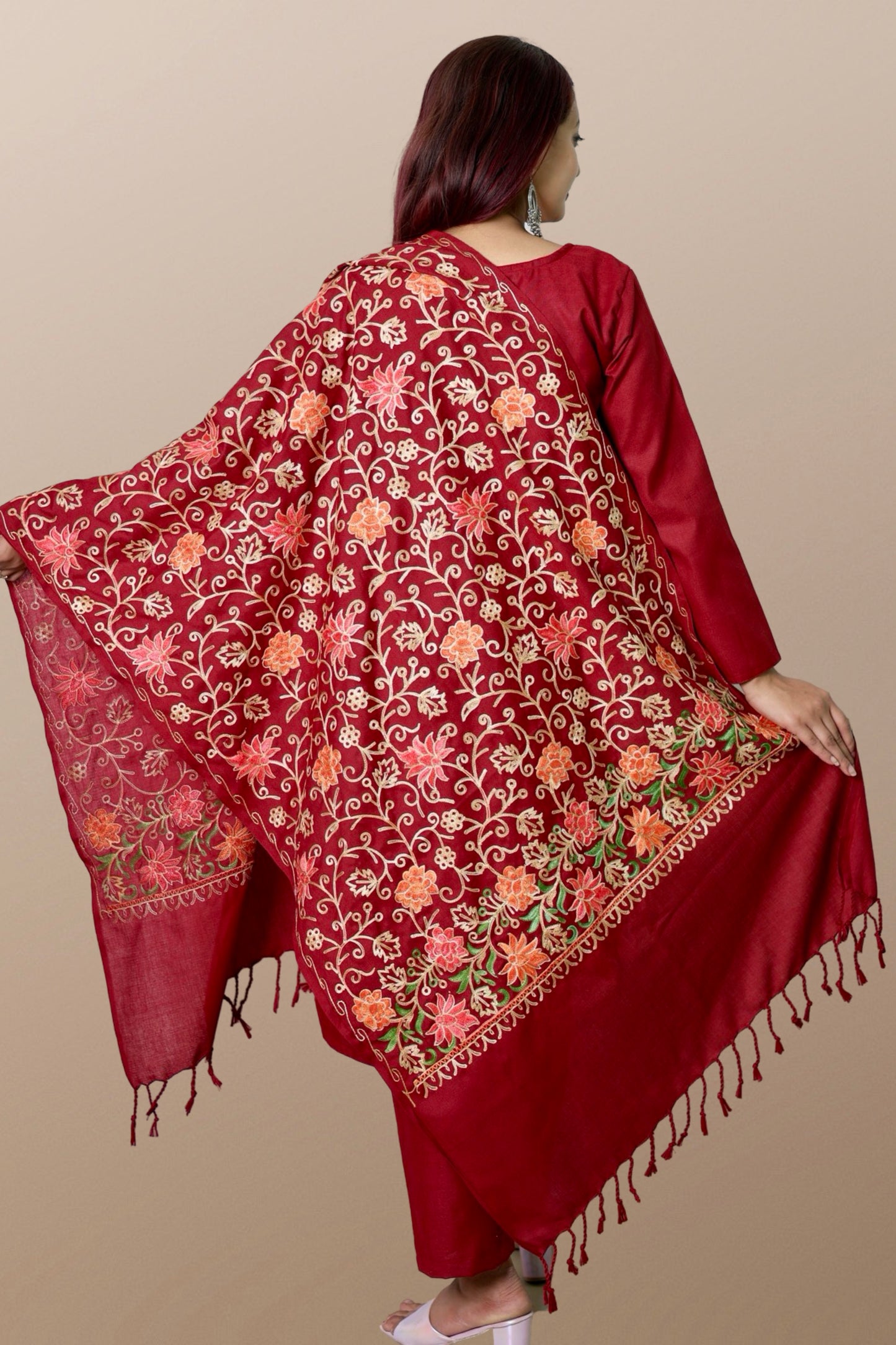 plus size winter wear suit set women woolen Kurta kurti pant dupatta 36 38 40 42 44 46 48 S M L XL XXL 3XL warm woollen ethnic indian festival daily wear stylish ladies straight long comfortable curvy