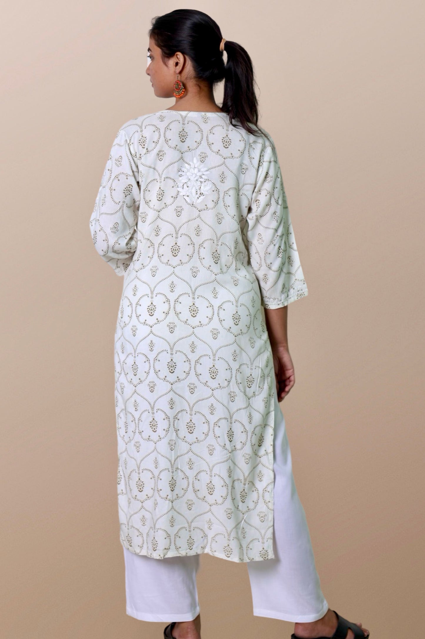 chikankari kurta women embroidered premium lucknowi chikan kurti ethnic summer latest collection lightweight festival daily wear casual comfortable straight fit