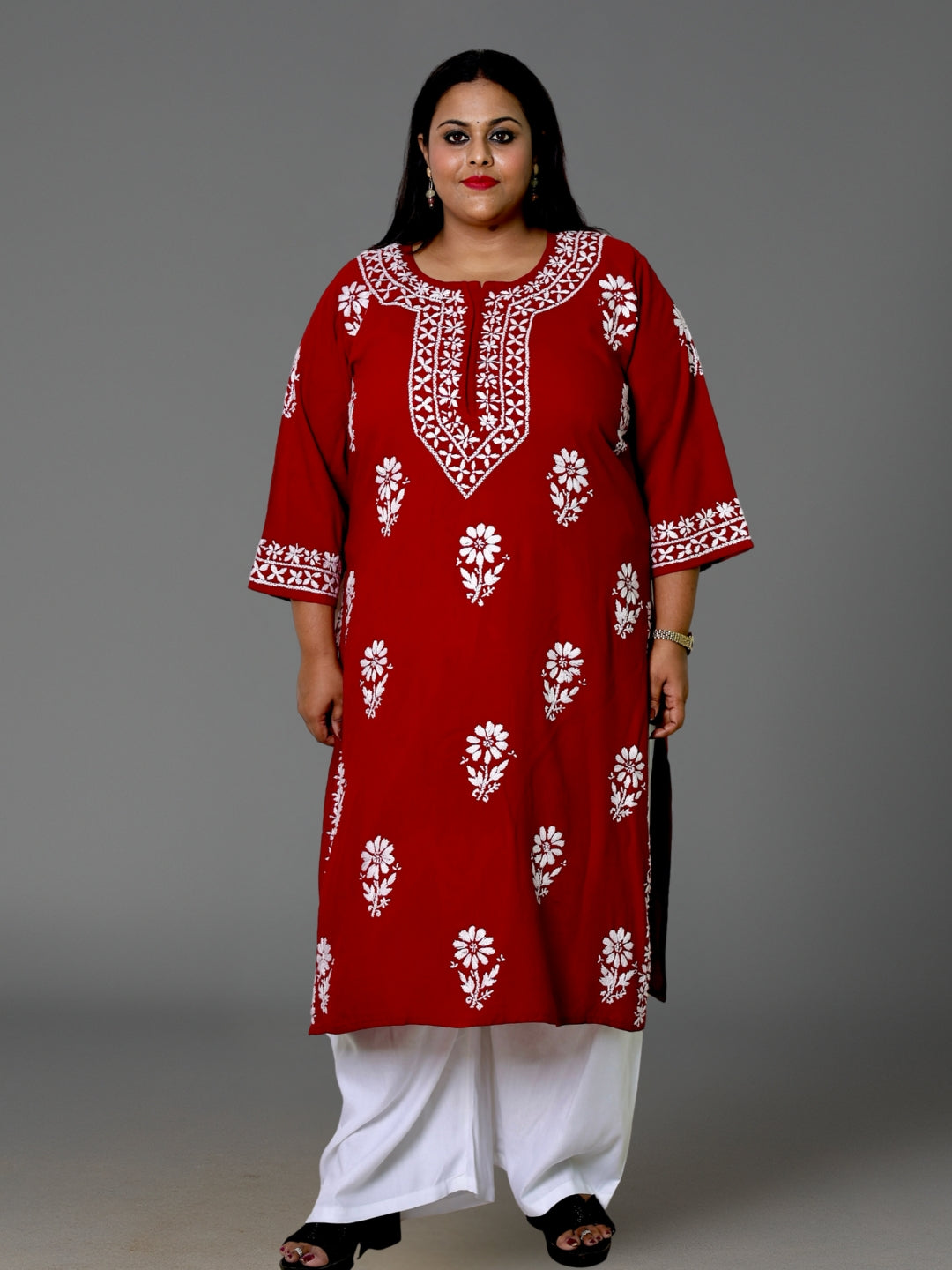 plus size chikankari kurta women ethnic embroidered lucknowi chikan kurti festival daily wear handcrafted casual summer comfortable straight fit lakhnavi chicken ladies 3XL 4XL 5XL 6XL 7XL 8XL 9XL 10XL 11XL, 12XL, 13XL, 14XL, 15XL.