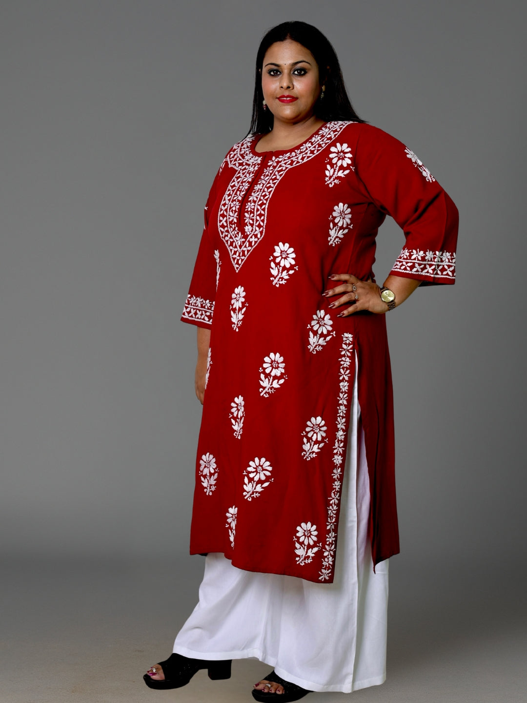 plus size chikankari kurta women ethnic embroidered lucknowi chikan kurti festival daily wear handcrafted casual summer comfortable straight fit lakhnavi chicken ladies 3XL 4XL 5XL 6XL 7XL 8XL 9XL 10XL 11XL, 12XL, 13XL, 14XL, 15XL.