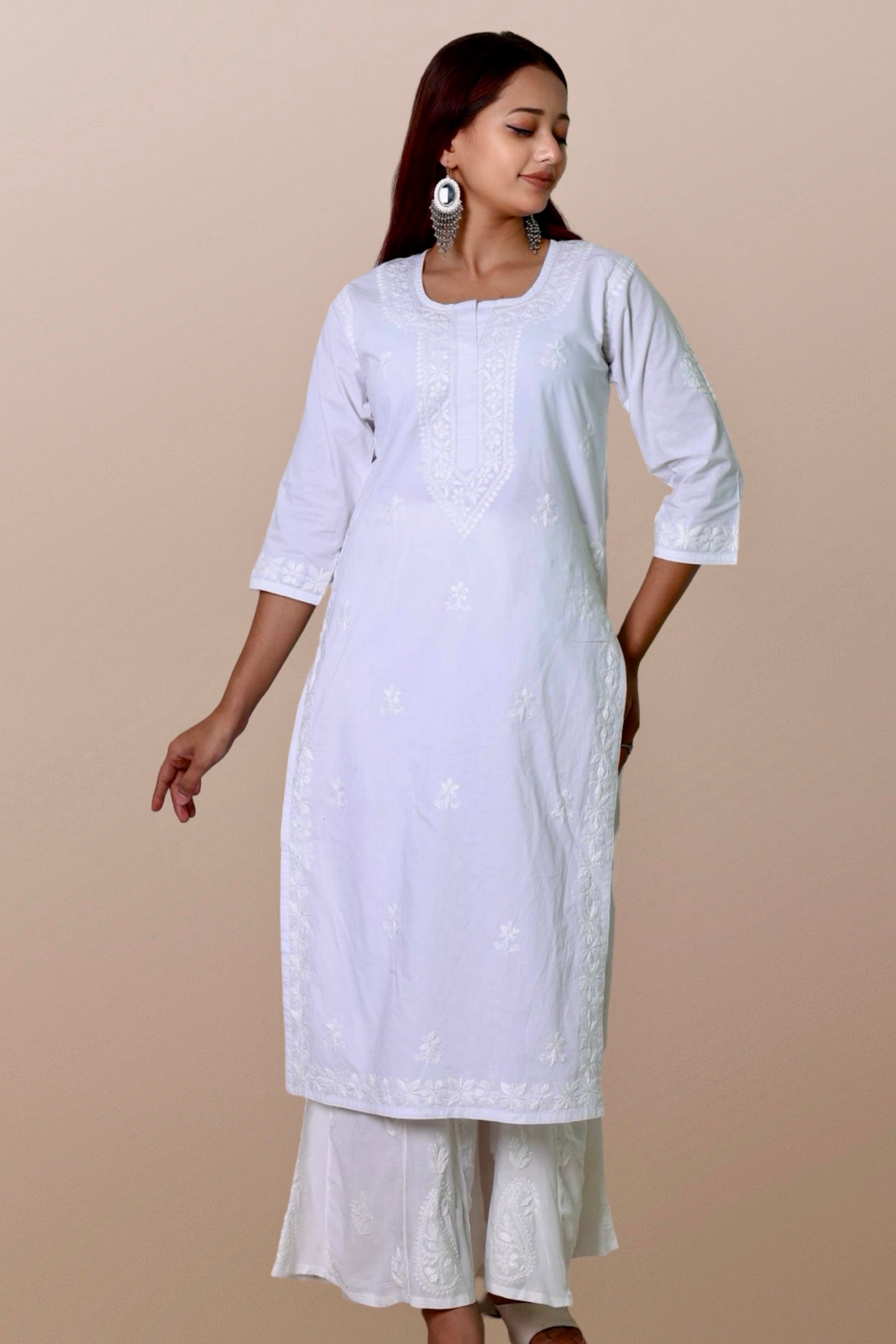 plus size chikankari kurta women embroidered lucknowi chikan kurti kashmiri ethnic summer lightweight festival daily wear casual comfortable straight 3xl 4xl 5xl 6xl 7xl 8xl 9xl 10xl chicken kurty