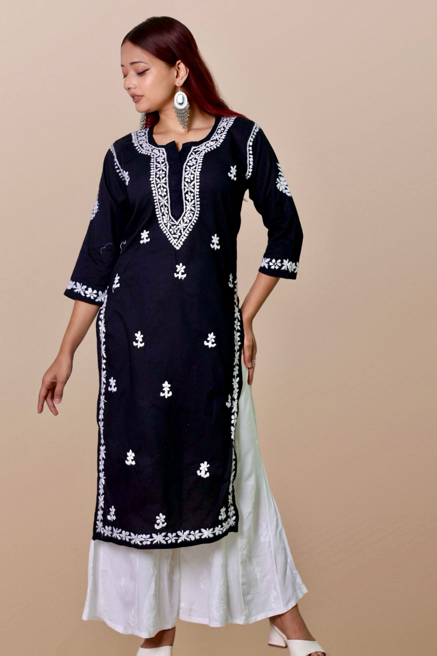plus size chikankari kurta women embroidered lucknowi chikan kurti kashmiri ethnic summer lightweight festival daily wear casual comfortable straight 3xl 4xl 5xl 6xl 7xl 8xl 9xl 10xl chicken kurty