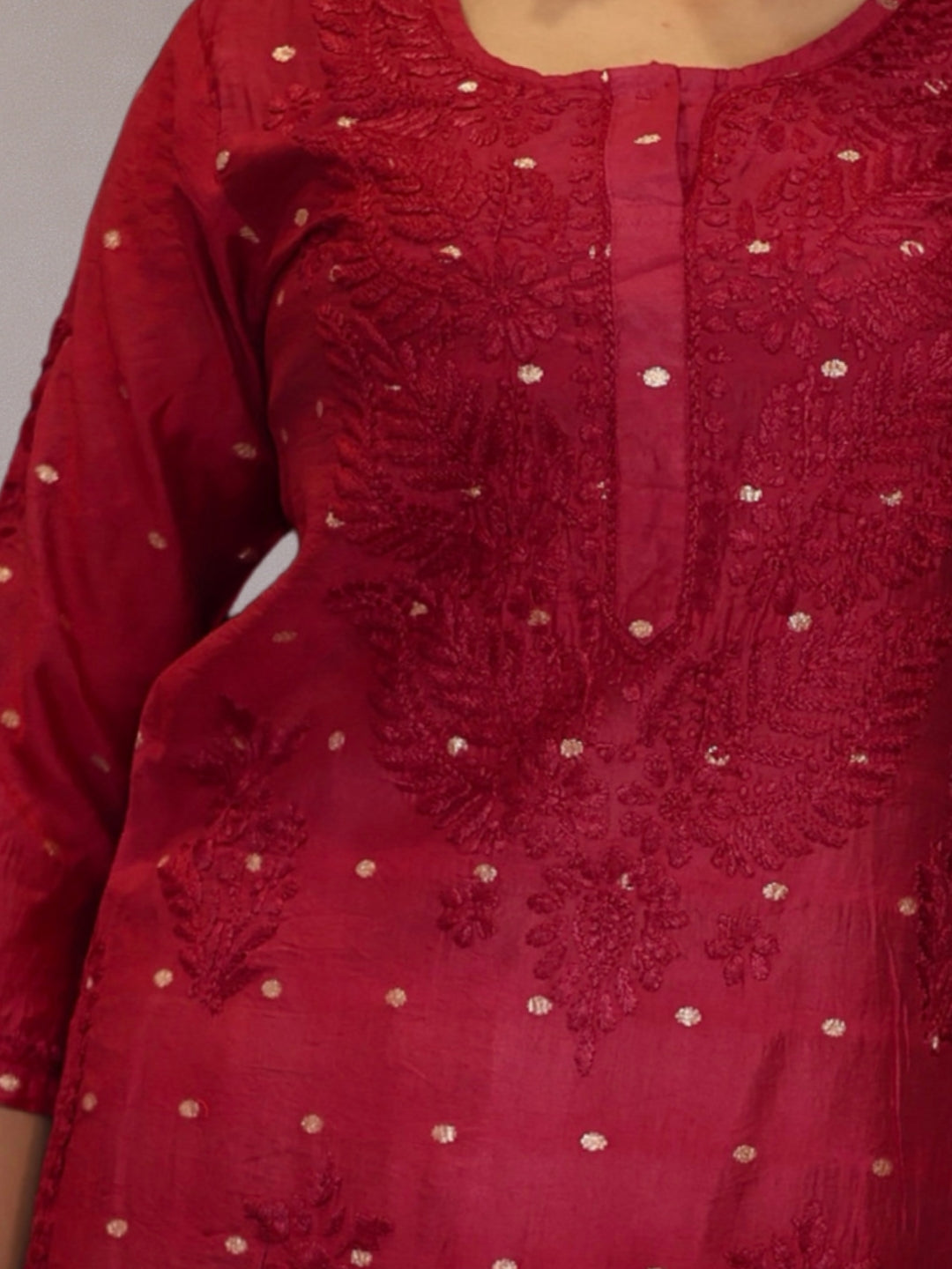 chikankari kurta women ethnic embroidered lucknowi chikan kurti festival daily wear girls handcrafted chanderi silk fabric casual summer comfortable regular formal straight fit lakhnavi chicken ladies