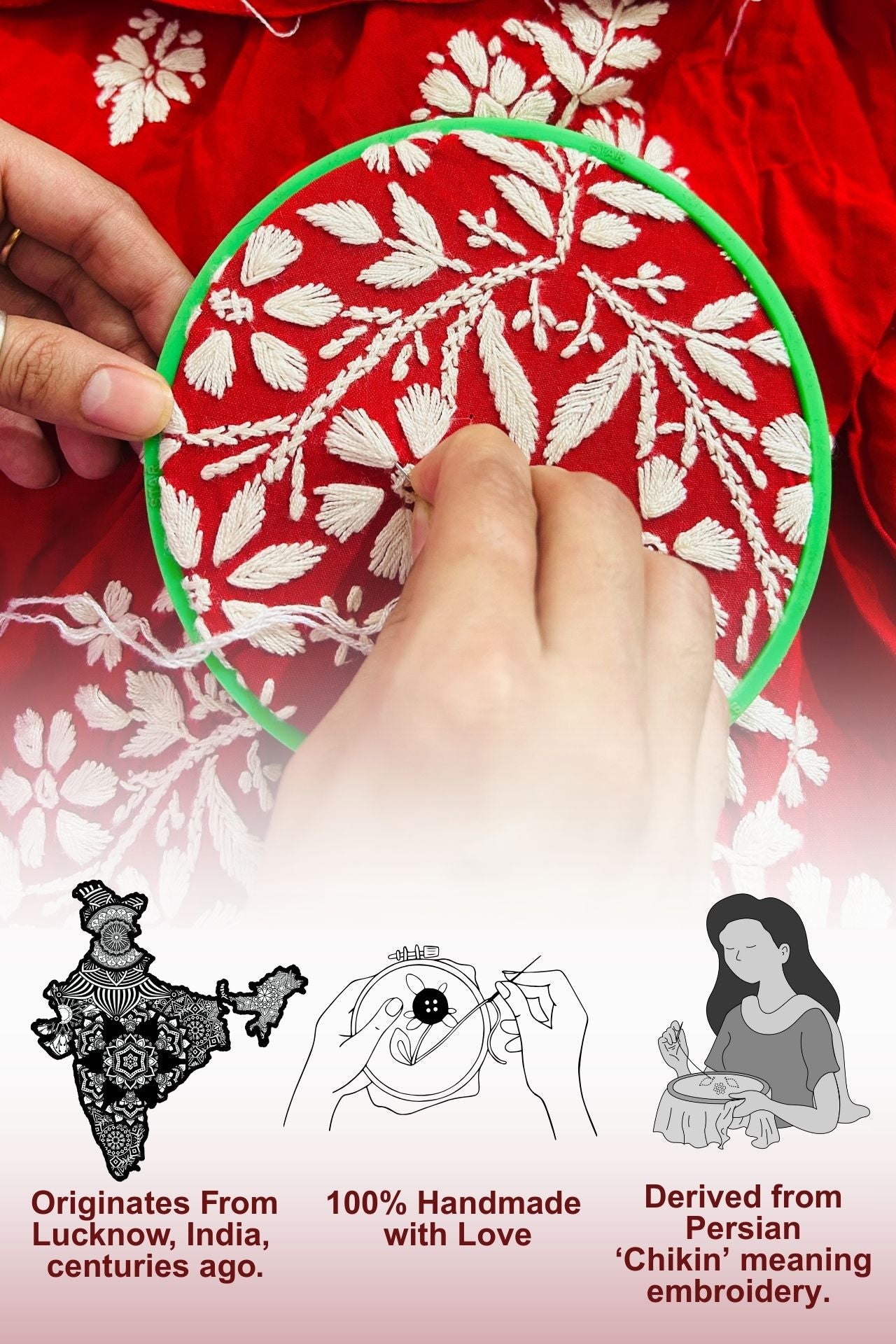 chikankari kurti, lucknowi kurti, lucknowi chikankari kurti, cotton chikankari kurti, women’s chikankari kurti, XXS, XS, S, M, L, XL, XXL