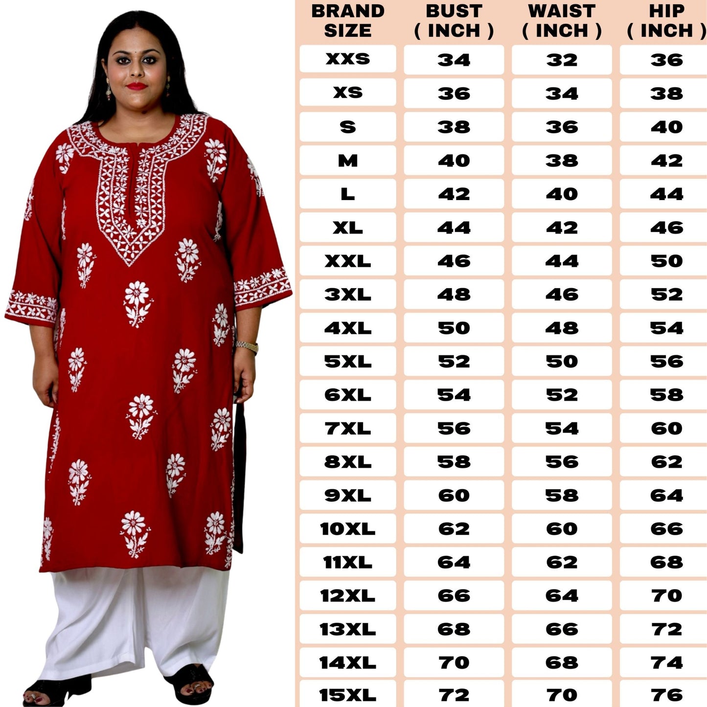 plus size chikankari kurta women ethnic embroidered lucknowi chikan kurti festival daily wear handcrafted casual summer comfortable straight fit lakhnavi chicken ladies 3XL 4XL 5XL 6XL 7XL 8XL 9XL 10XL 11XL, 12XL, 13XL, 14XL, 15XL.