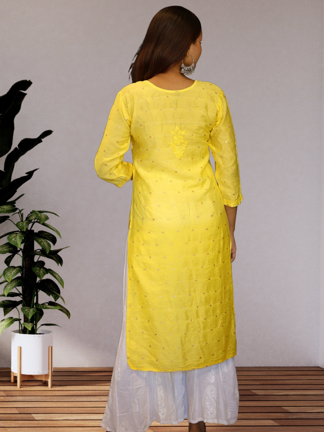 chikankari kurta women ethnic embroidered lucknowi chikan kurti festival daily wear girls handcrafted chanderi silk fabric casual summer comfortable regular formal straight fit lakhnavi chicken ladies