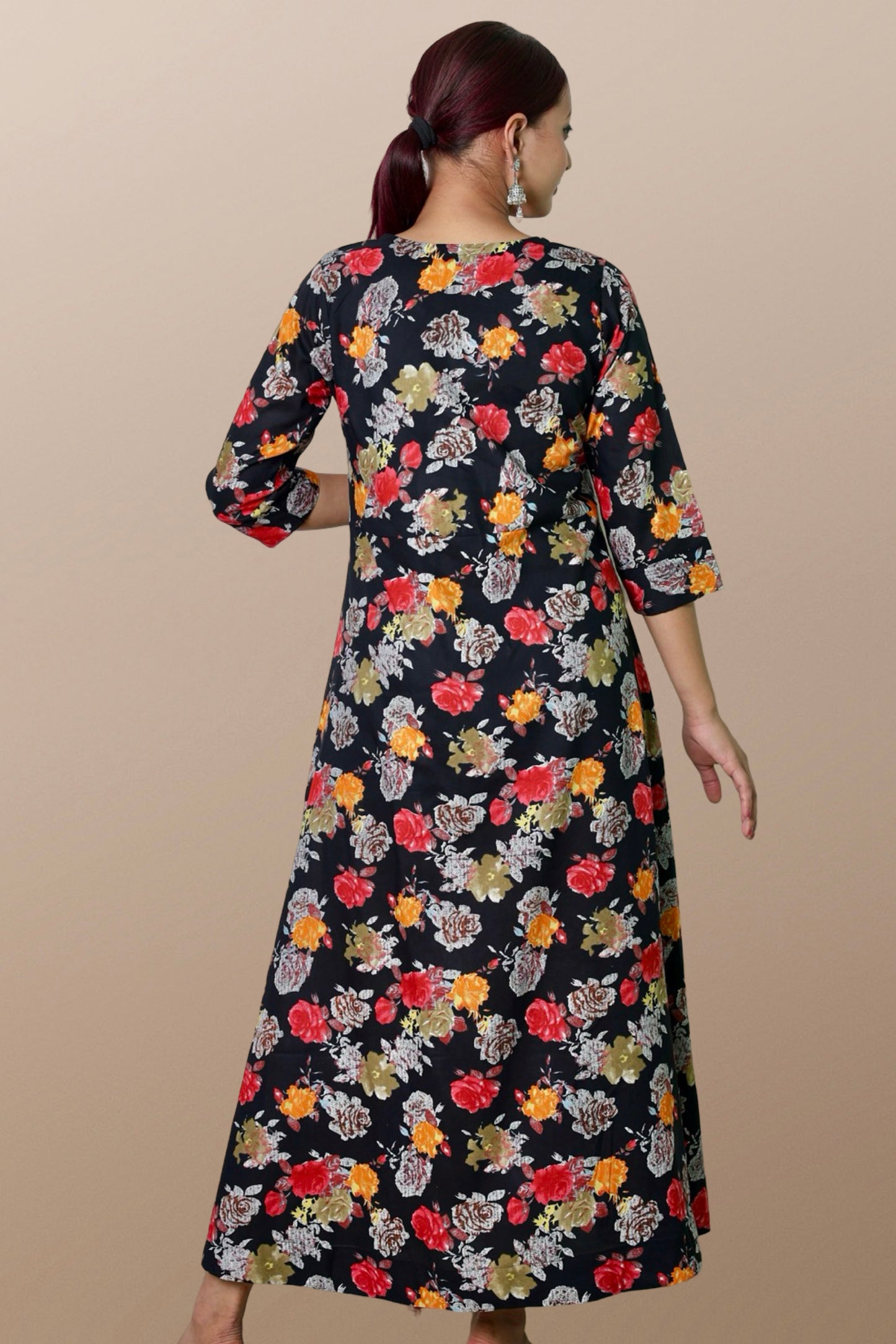 Plus size gown women plussize dress 3XL 4XL 5XL 6XL 7XL 8XL 9XL 10XL 11xl 12xl 13xl 14xl 15xl floral printed rayon maxi flared curvy women flowy long ladies frock style A-line dress indowestern ethnic stylish western