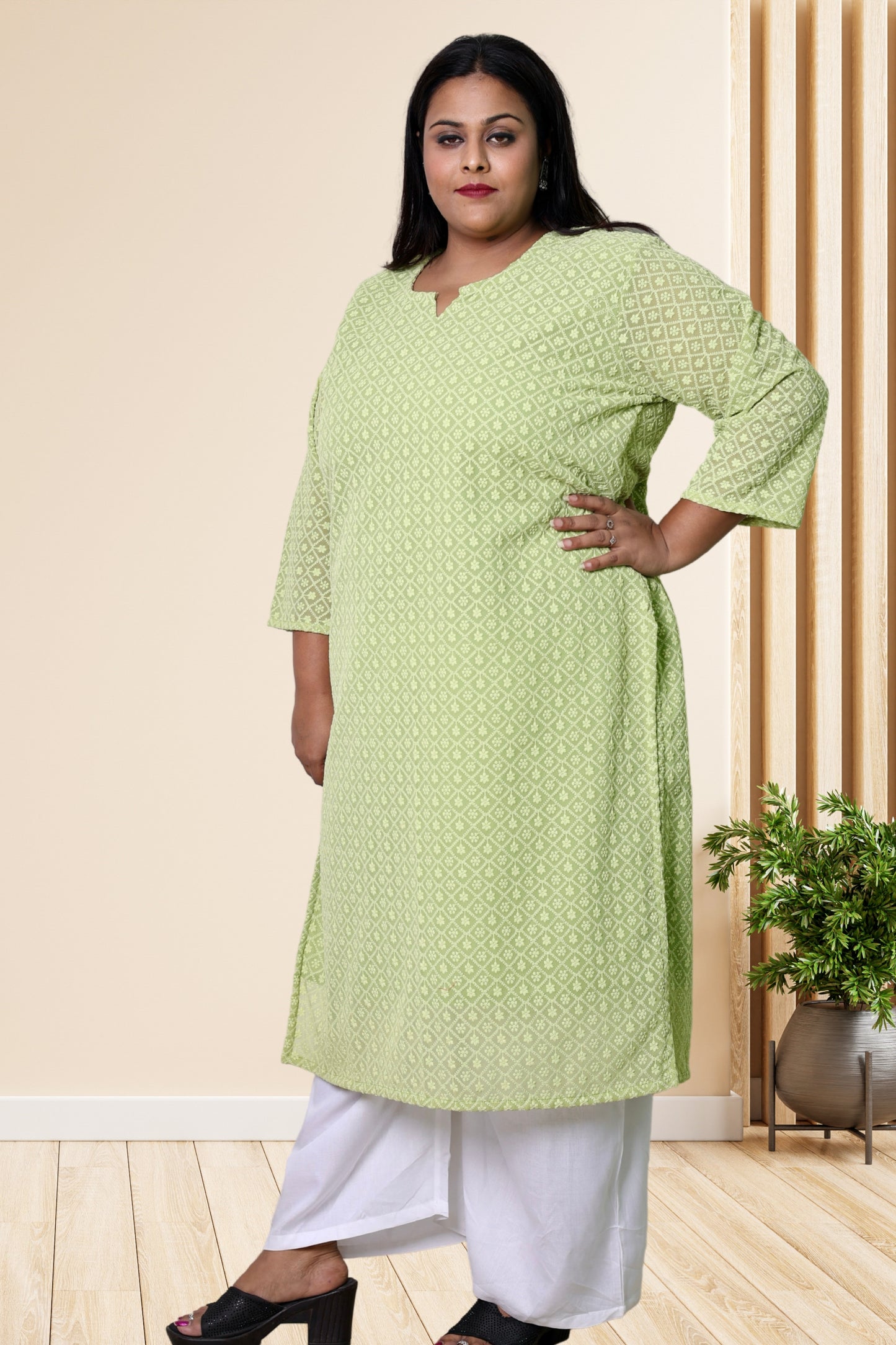 plus size chikan kurta women ethnic wear kurti daily curvy comfortable regular 52in 54in 56in 58in 5xl 6xl 7xl 8xl lucknowi kurty slip