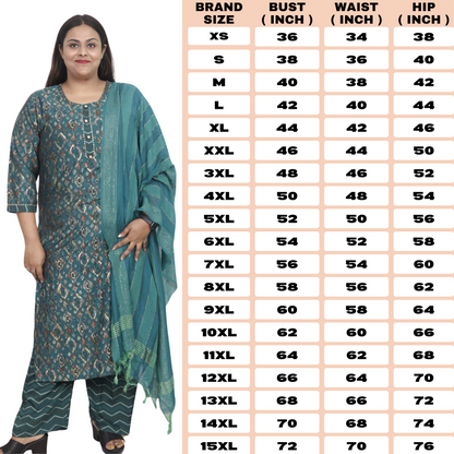 Plus Size Chikankari Kurti