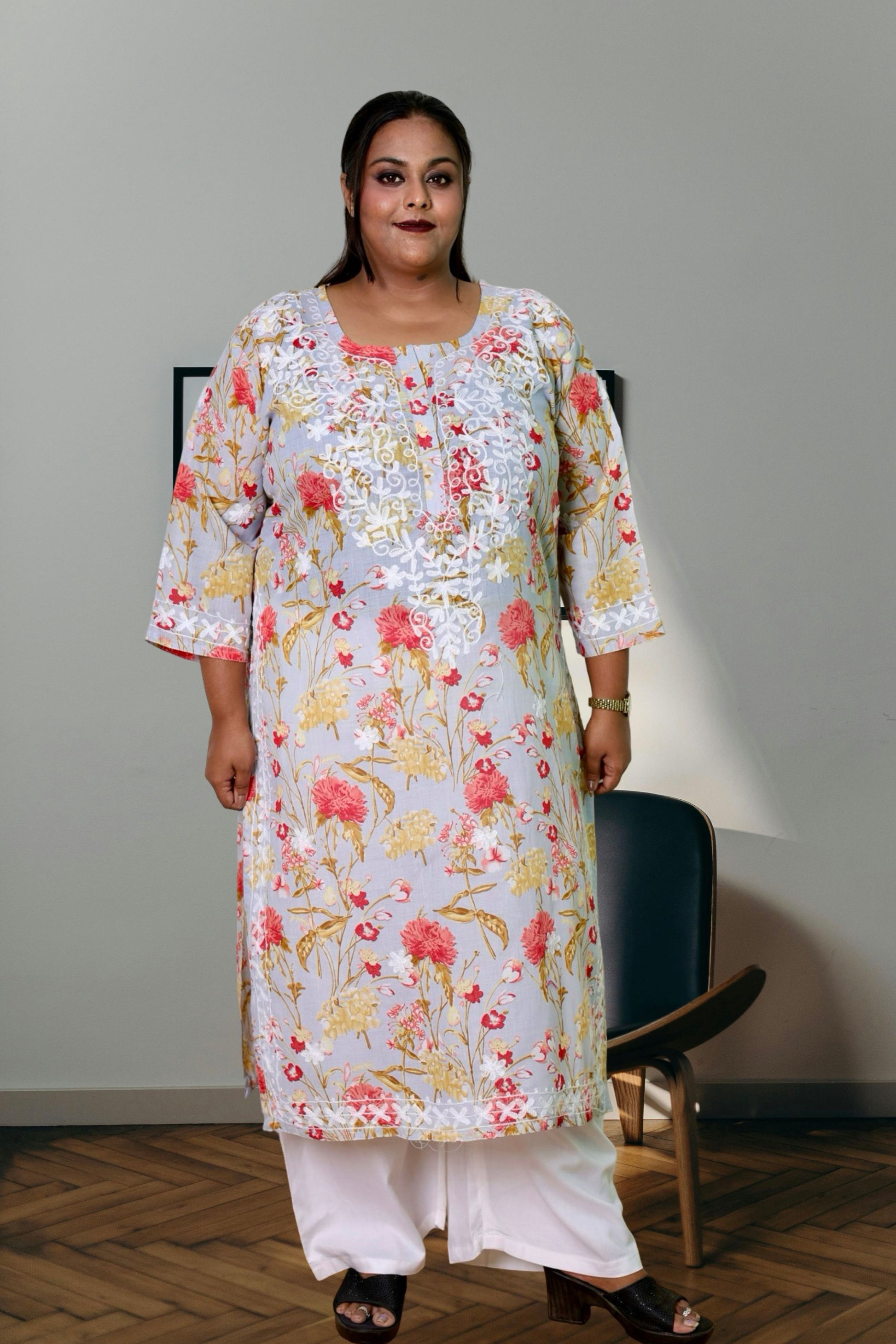 plus size kurta for women 10xl,11xl,12xl,13xl,14xl,15xl
chikankari kurta women embroidered aari work chikan kurti ethnic daily wear girls comfortable regular lakhnavi chicken kurty, 