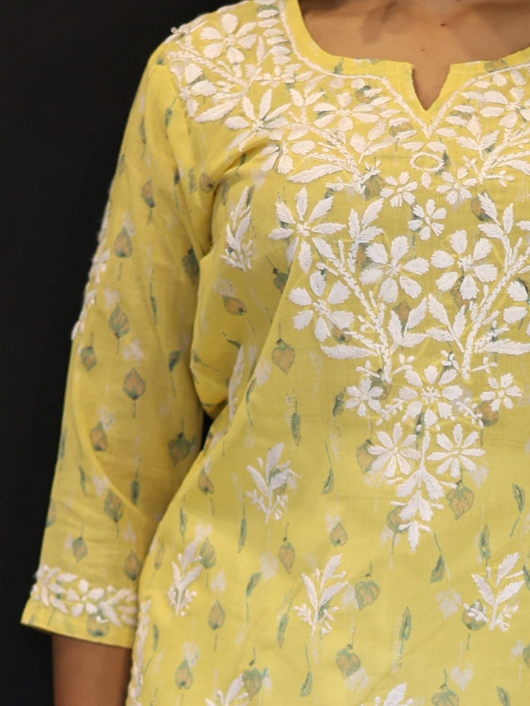 chikankari top short kurta ethnic embroidered lucknowi chikan tunic kurti womens festival daily wear girls handcrafted college wear casual summer comfortable regular formal straight fit
