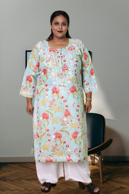 plus size kurta for women 10xl,11xl,12xl,13xl,14xl,15xl
chikankari kurta women embroidered aari work chikan kurti ethnic daily wear girls comfortable regular lakhnavi chicken kurty, 