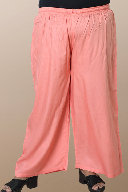 Plus Size Palazzo Pants for Women XXS to 15XL Peach