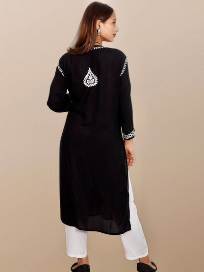 Hand Embroidered Lucknowi Chikankari Modal Kurta/Kurti