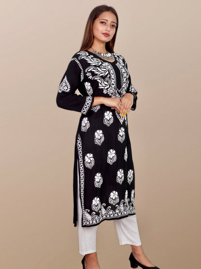 Hand Embroidered Lucknowi Chikankari Modal Kurta/Kurti