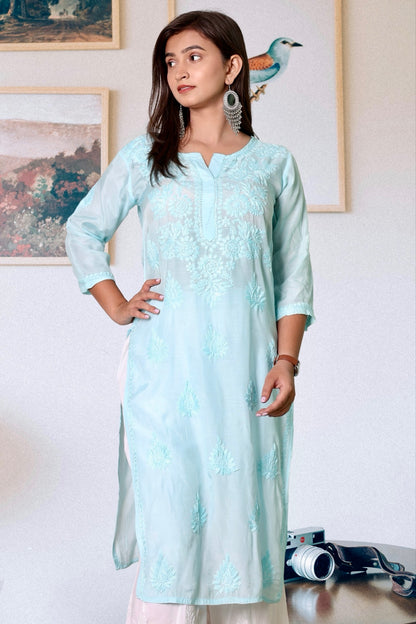 chikankari kurti, lucknowi kurti, lucknowi chikankari kurti, cahnderi chikankari kurti, women’s chikankari kurti, XXS, XS, S, M, L, XL, XXL