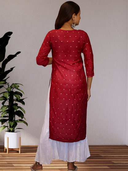 chikankari kurta women ethnic embroidered lucknowi chikan kurti festival daily wear girls handcrafted chanderi silk fabric casual summer comfortable regular formal straight fit lakhnavi chicken ladies
