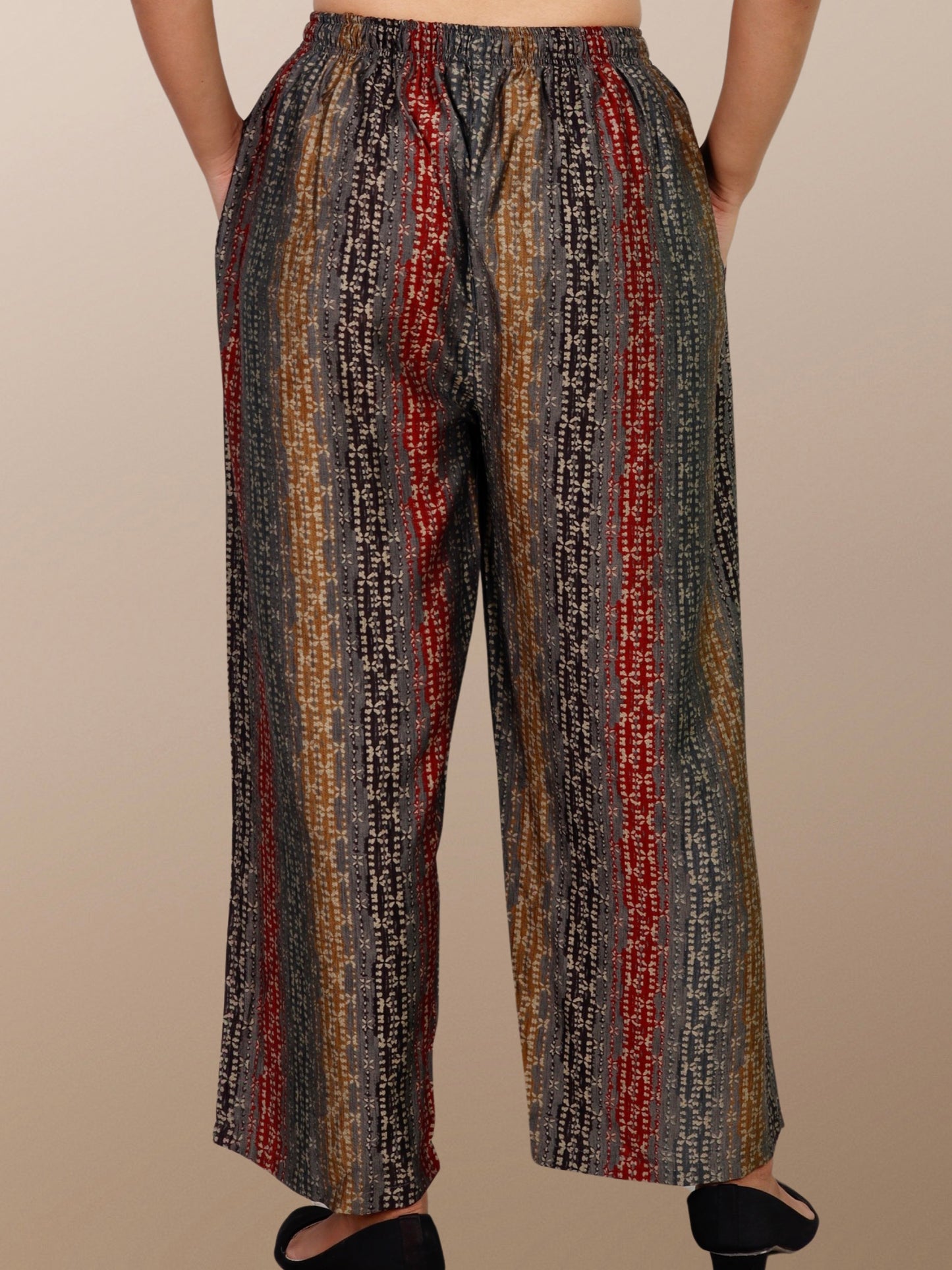 Plus Size Printed Palazzo Pant with 2 Side Pockets fully elasticated waistband with drawstring XXS to 15XL