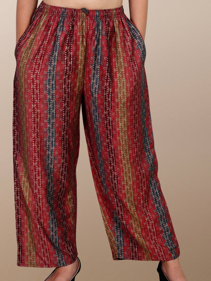 Printed Palazzo Pant fully elasticated waistband with drawstring XXS to 12XL