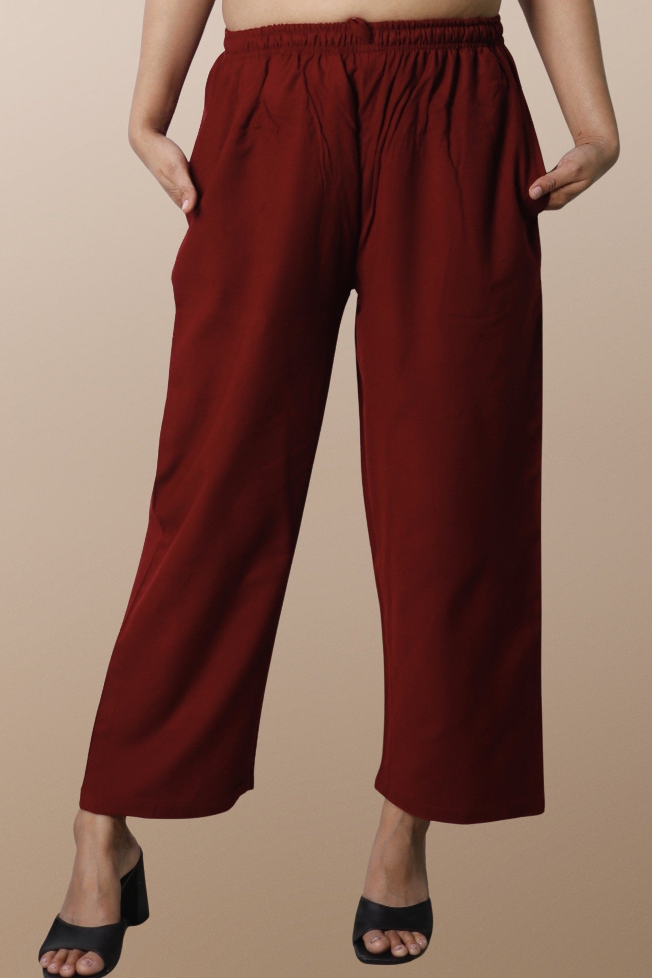 Plus Size Woolen Pants With Two Side Pockets XXS to 15XL