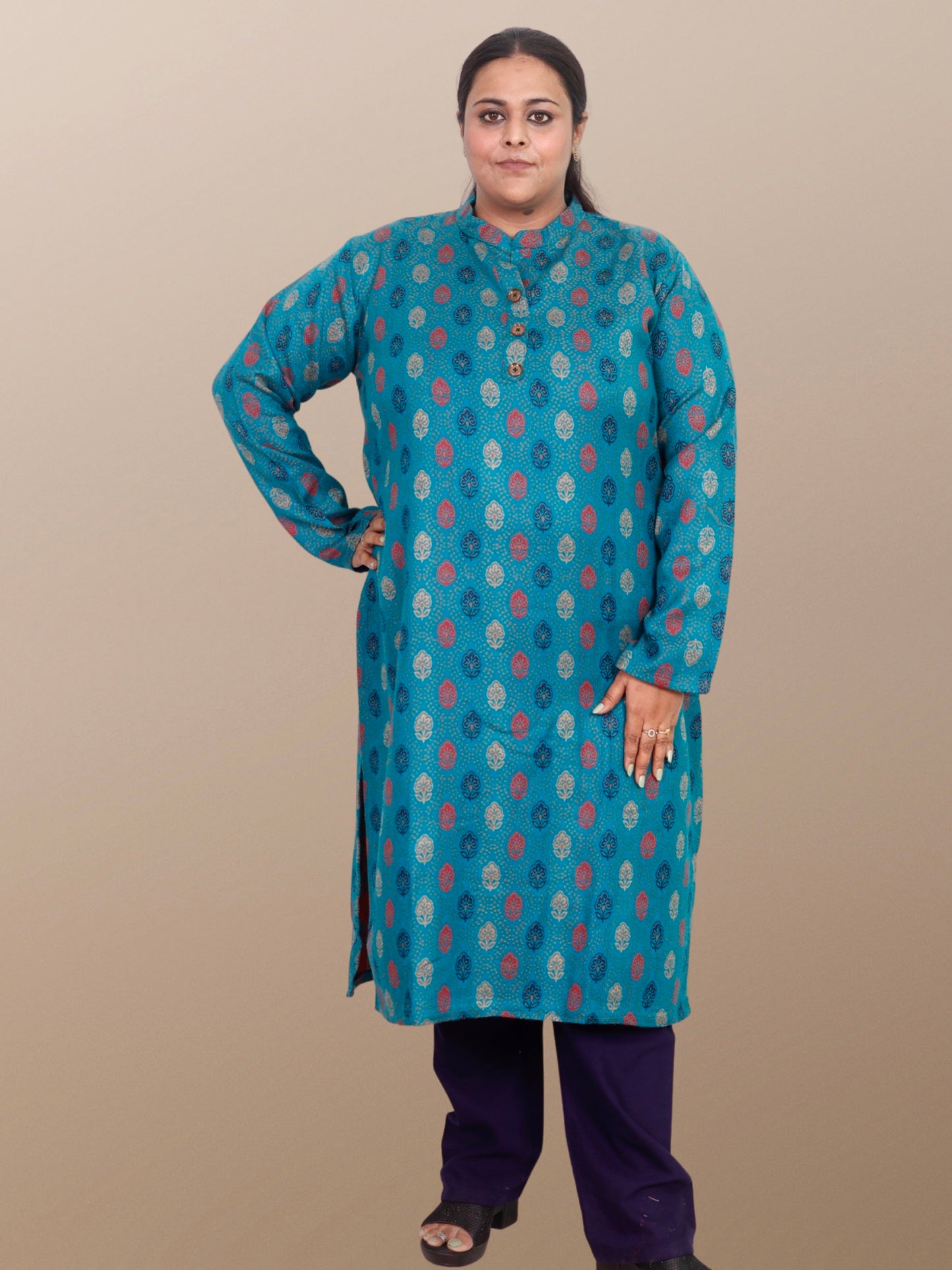 Plus Size Winter Wear CotsWool Kurta