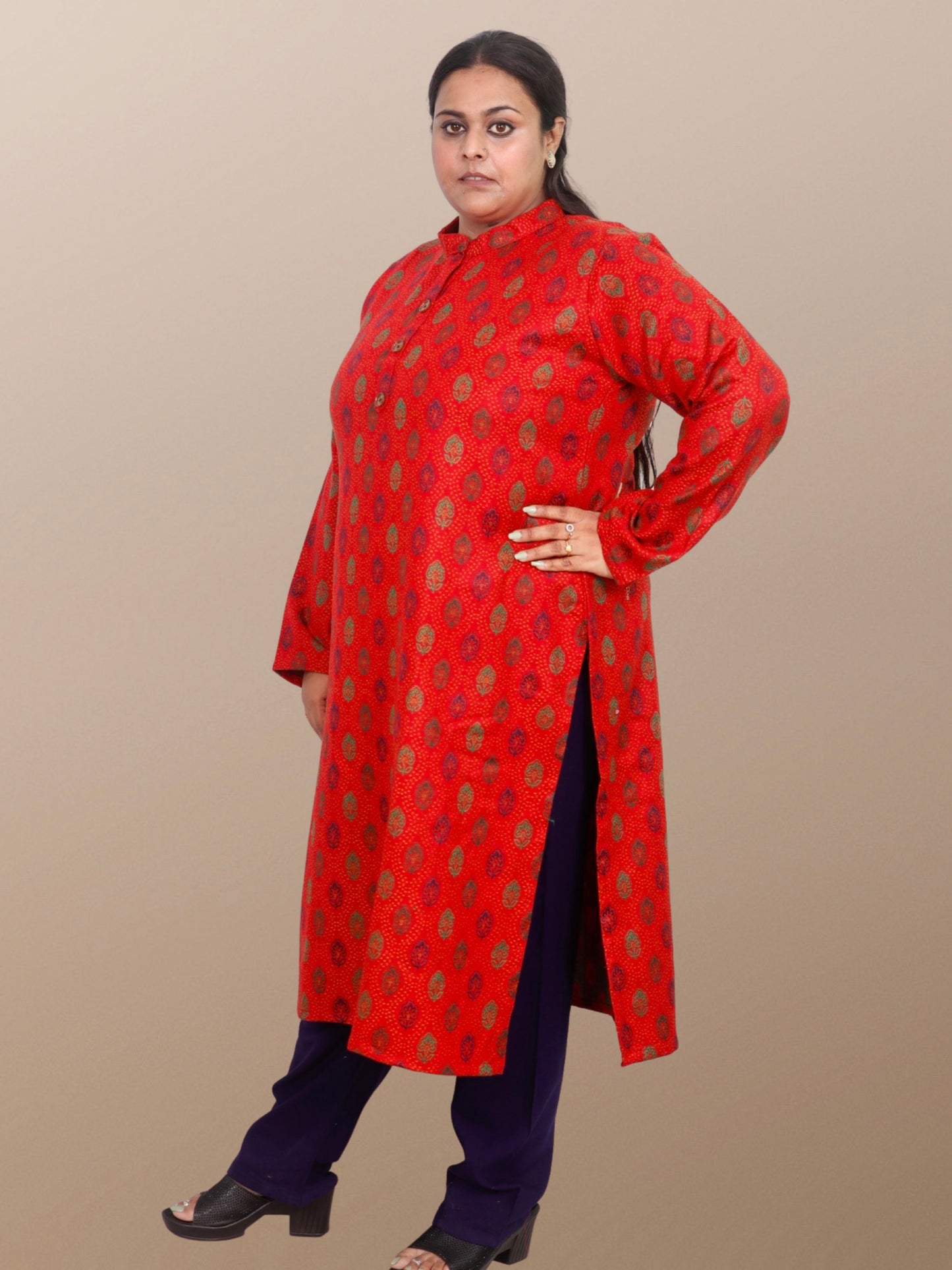 Plus Size Winter Wear CotsWool Kurta