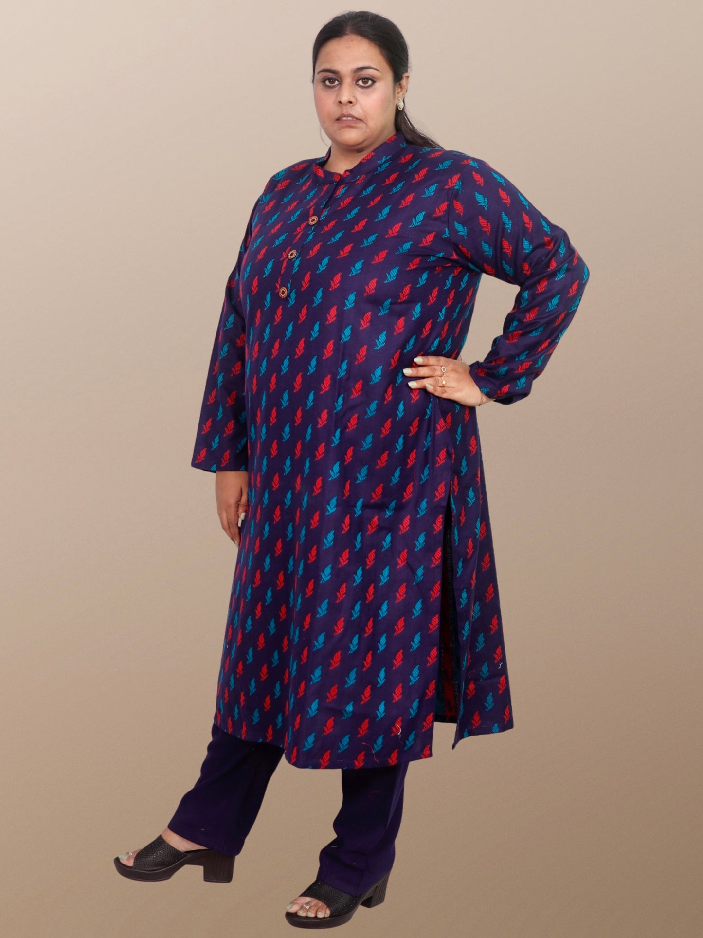 Plus Size Winter Wear CotsWool Kurta