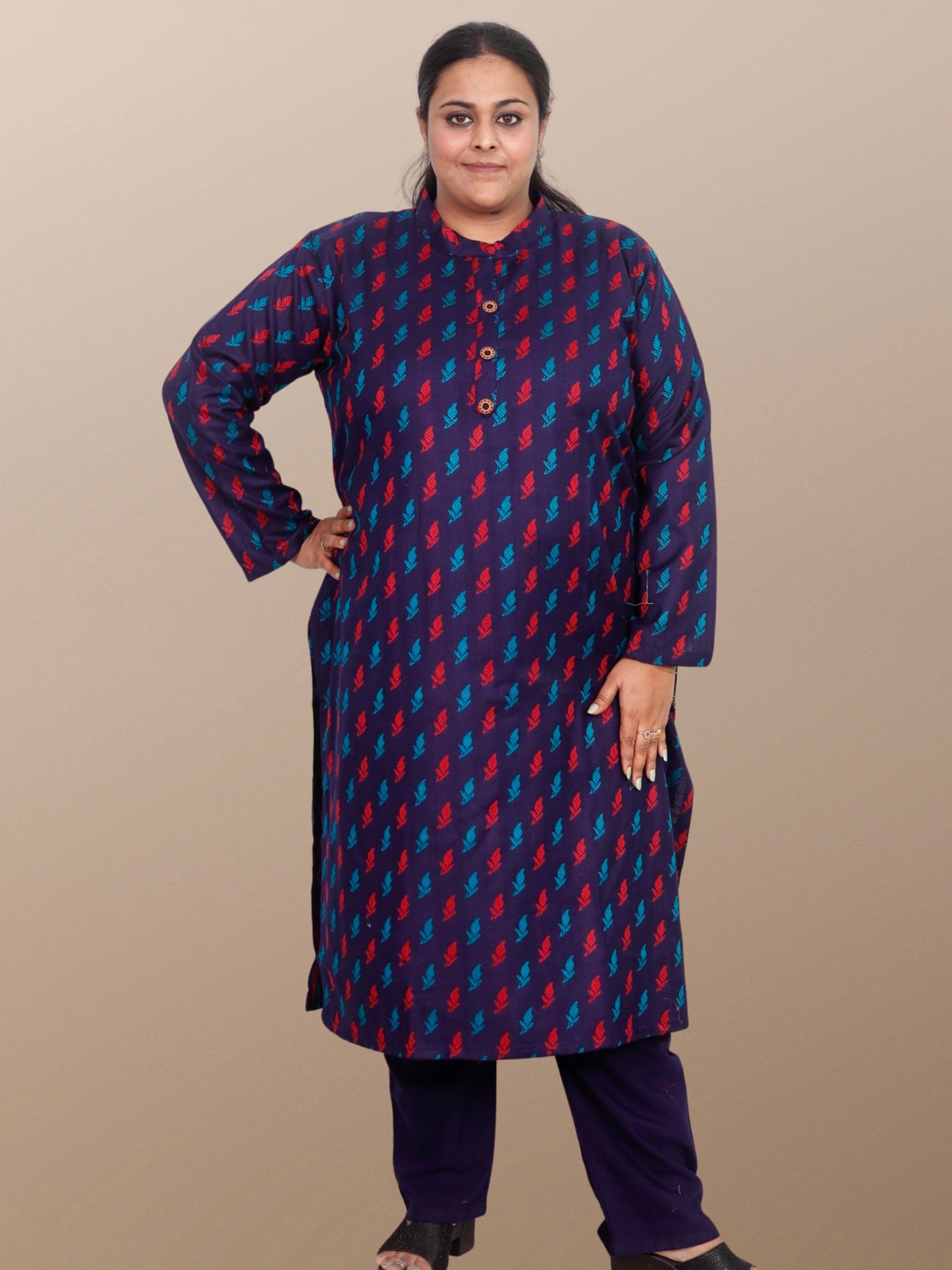 Plus Size Winter Wear CotsWool Kurta