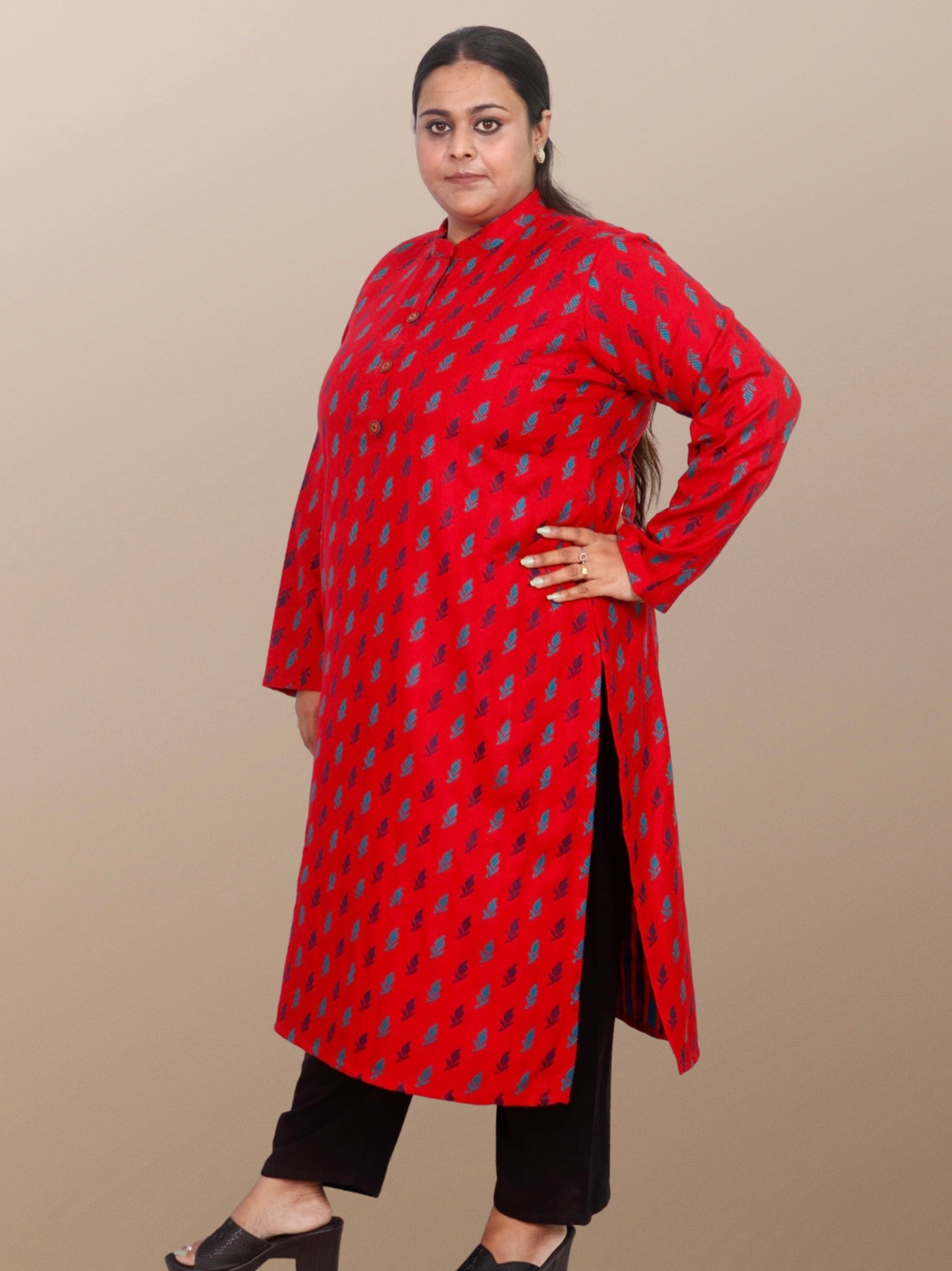 Plus Size Winter Wear CotsWool Kurta