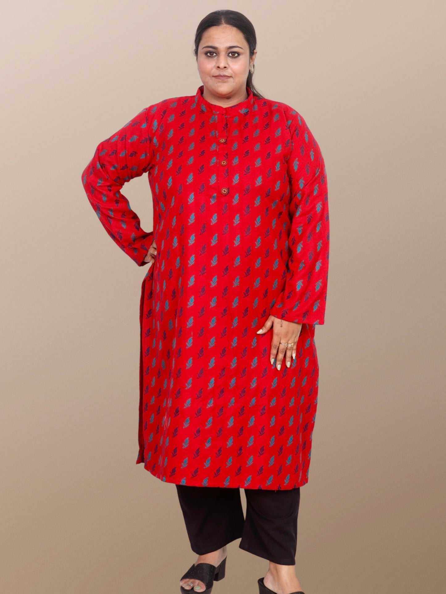 Plus Size Winter Wear CotsWool Kurta