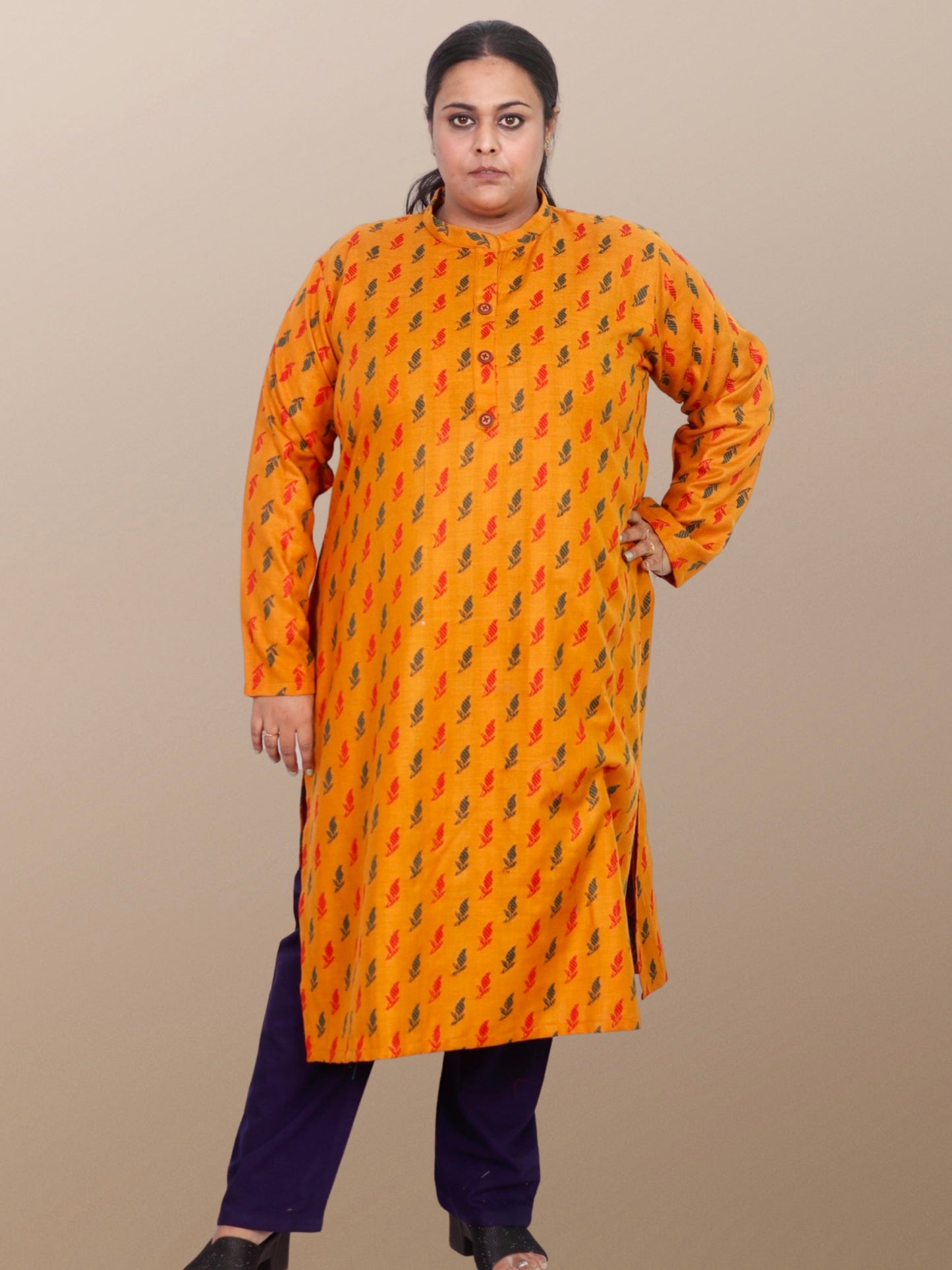 Plus Size Winter Wear CotsWool Kurta