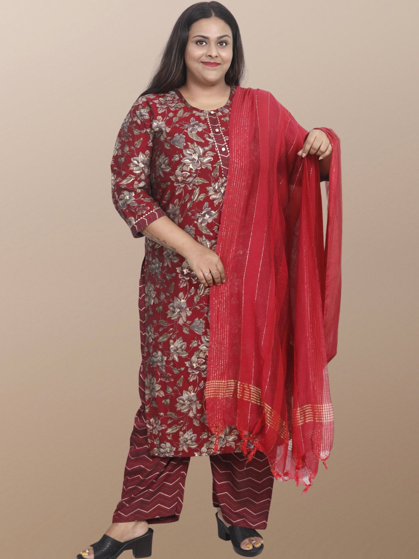 Plus Size Maslin Suit Set