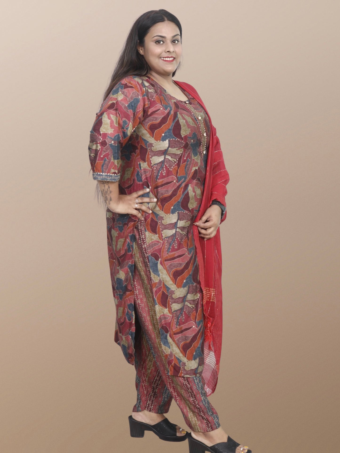 Plus Size Maslin Suit Set