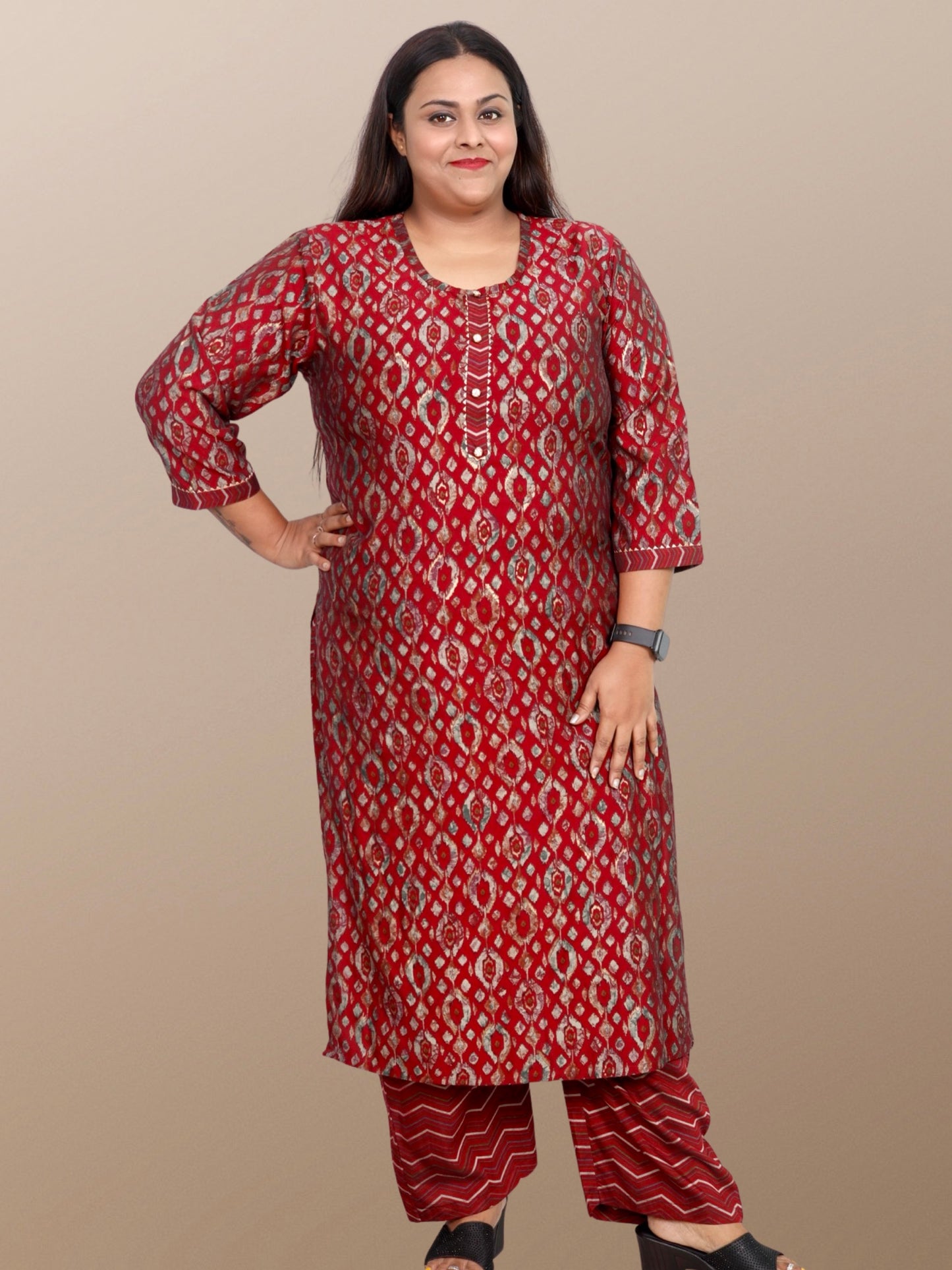 Plus Size Maslin Suit Set