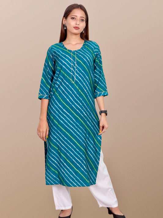 Plus Size Kurta Blue