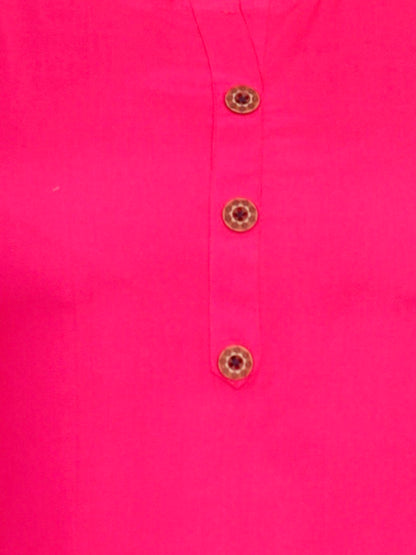 Plus Size Rayon Kurti For Women Pink