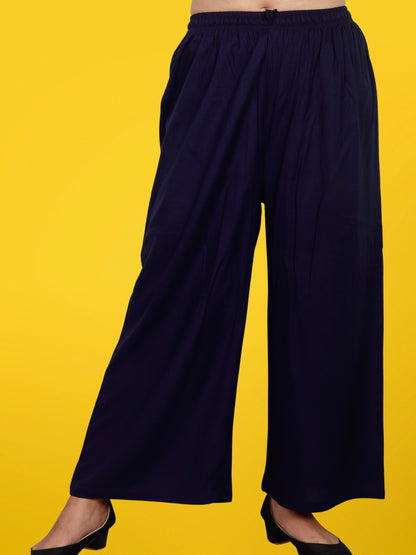 Plus Size Palazzo Pants for Women XXS to 15XL Blue