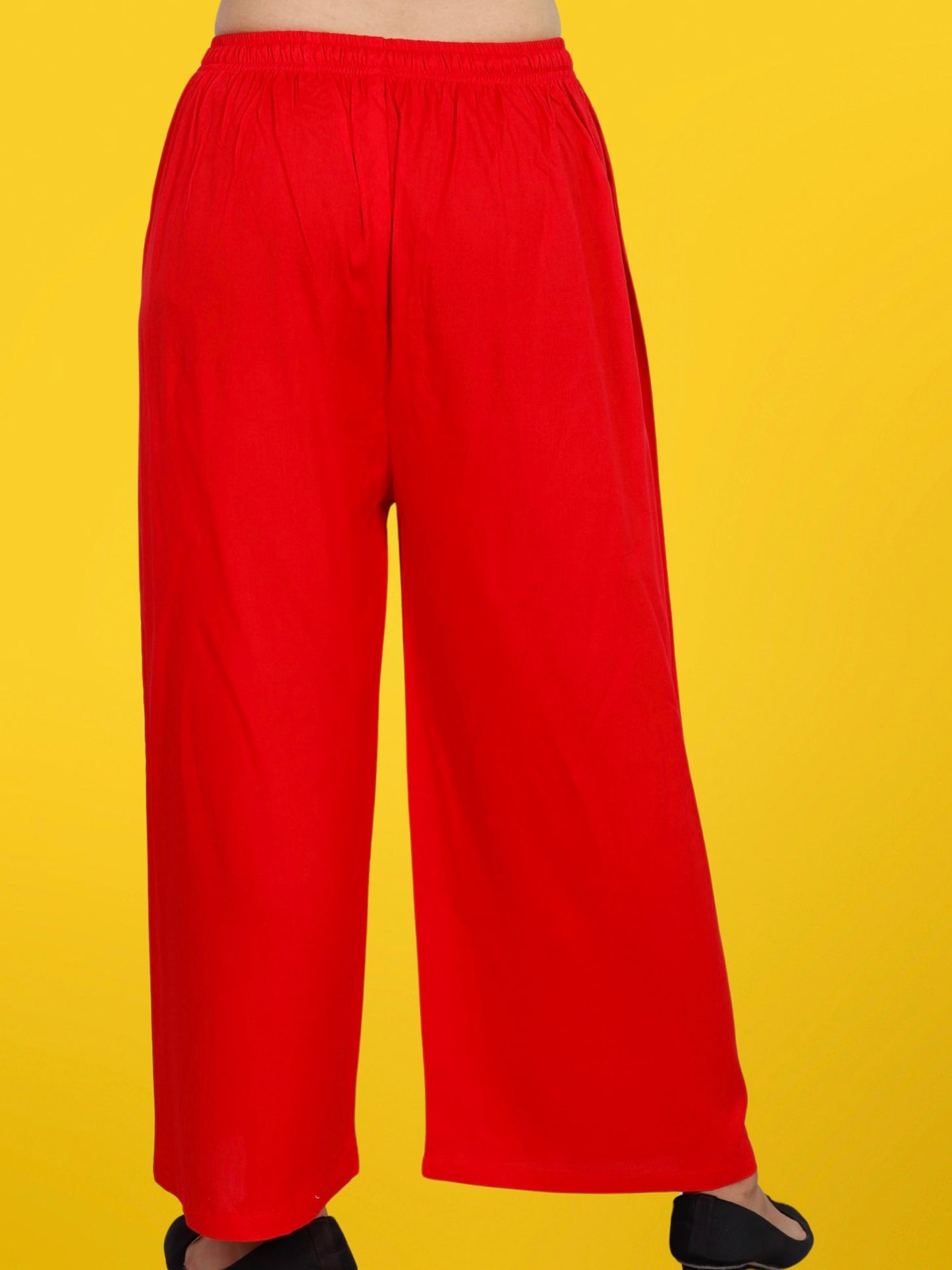 Palazzo Pants for Women XXS to 15XL Red