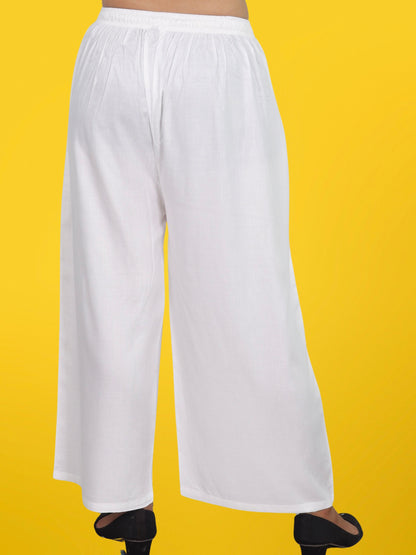 Plus Size Palazzo Pants for Women XXS to 15XL White