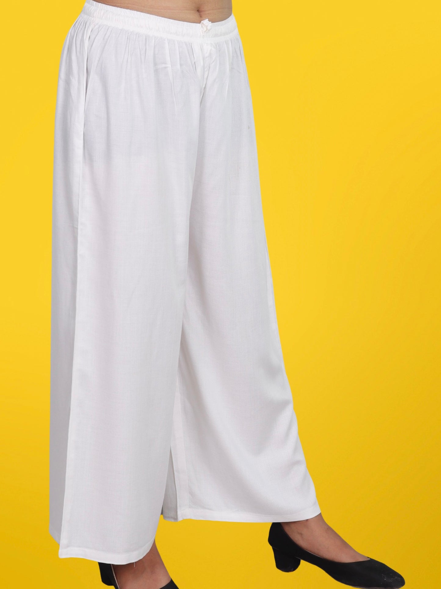 Plus Size Palazzo Pants for Women XXS to 15XL White