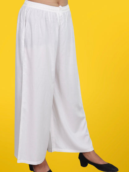 Palazzo Pants for Women XXS to 15XL White