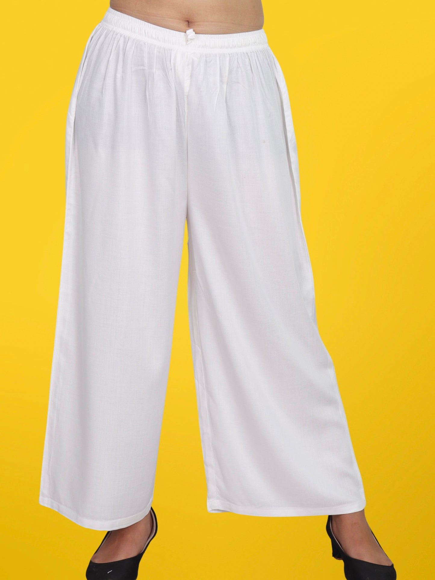 Plus Size Palazzo Pants for Women XXS to 15XL White