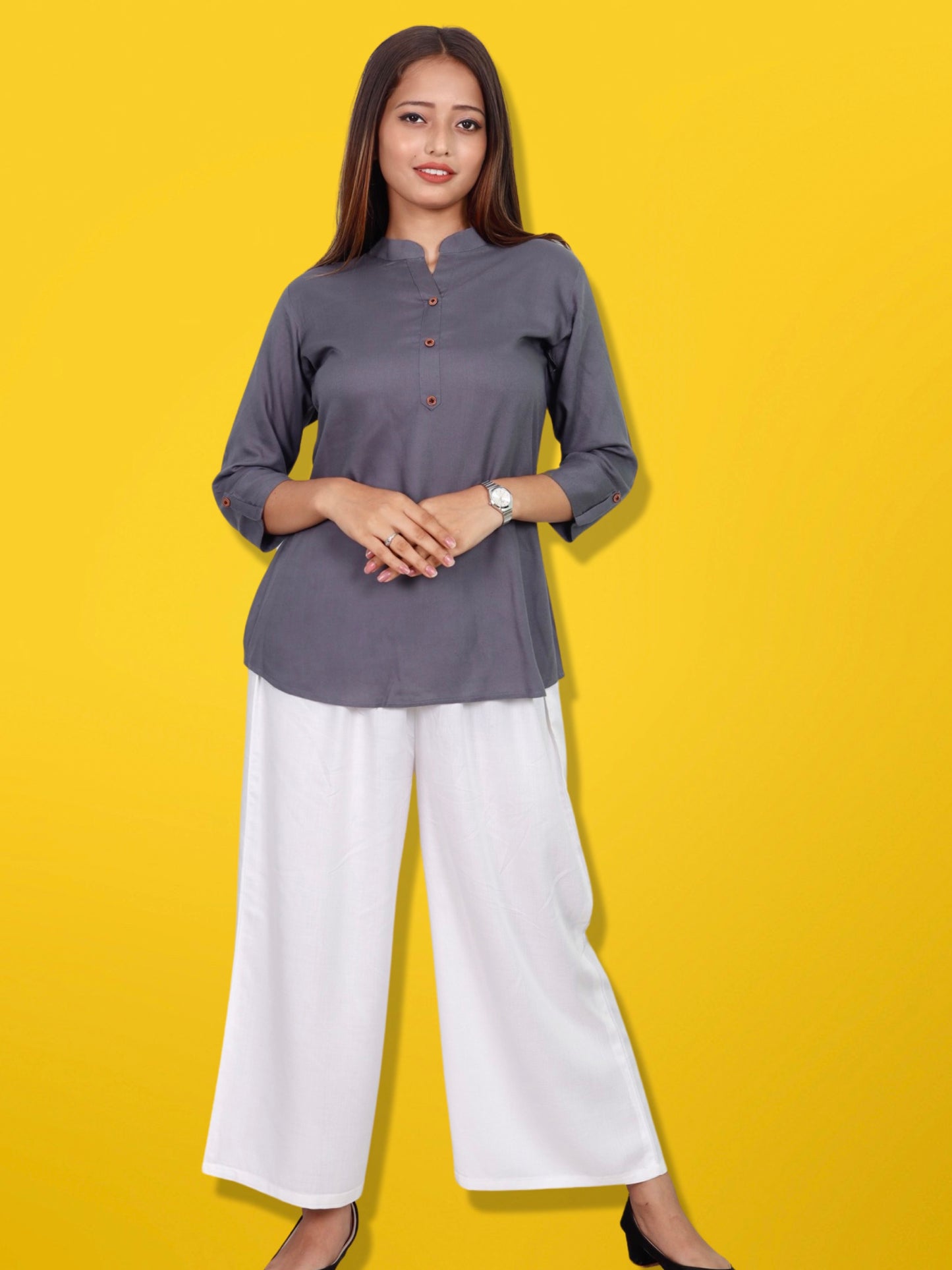 Plus Size Palazzo Pants for Women XXS to 15XL White