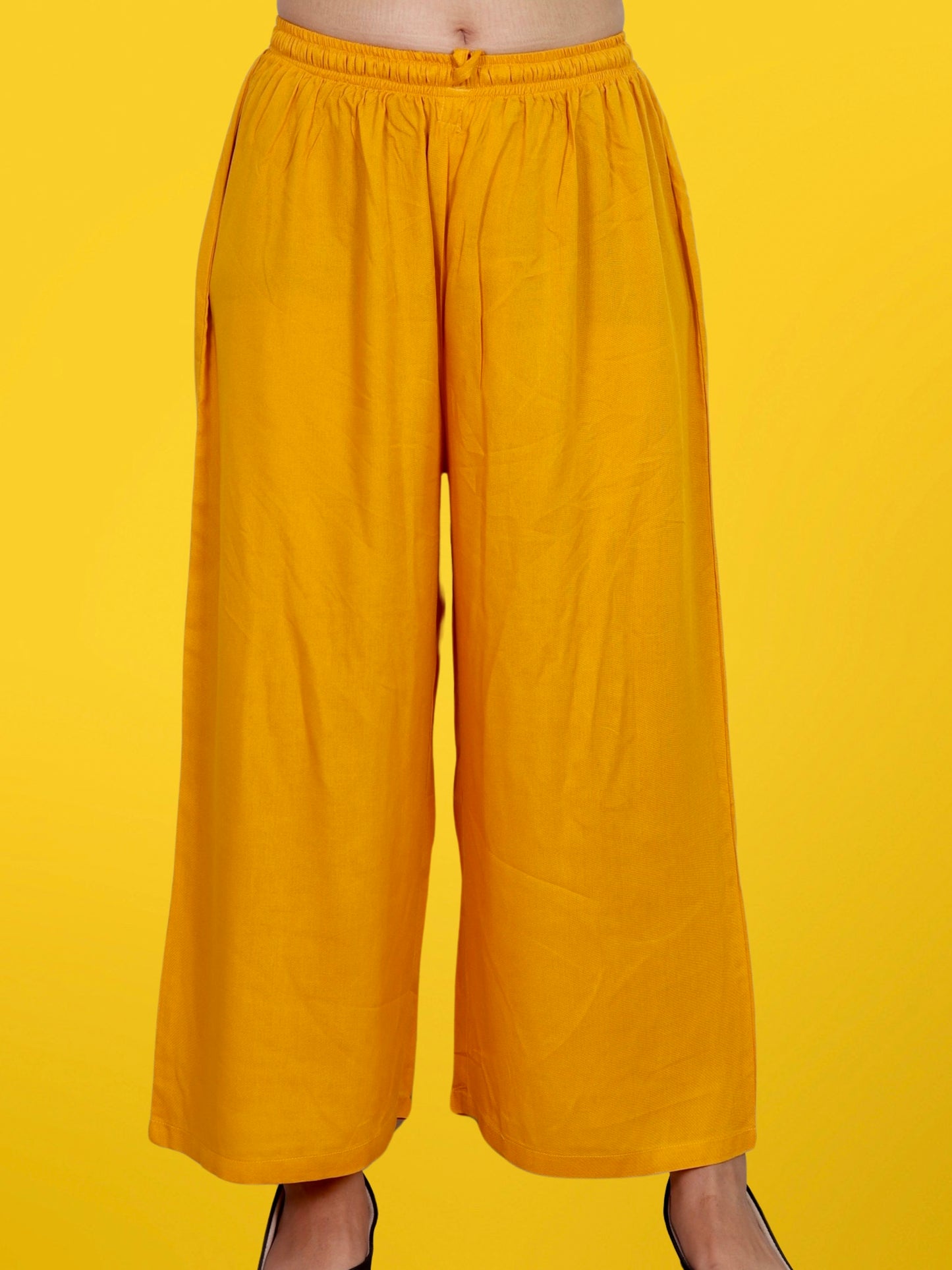 Palazzo Pants for Women XXS to 15XL Yellow