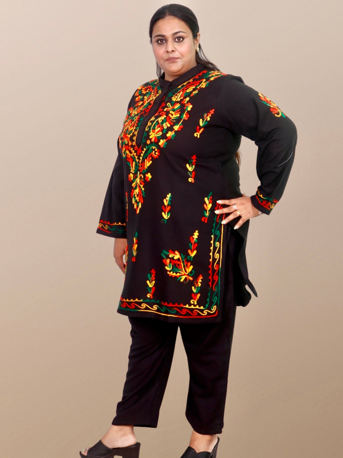 Plus Size Winter Wear CotsWool Kurta