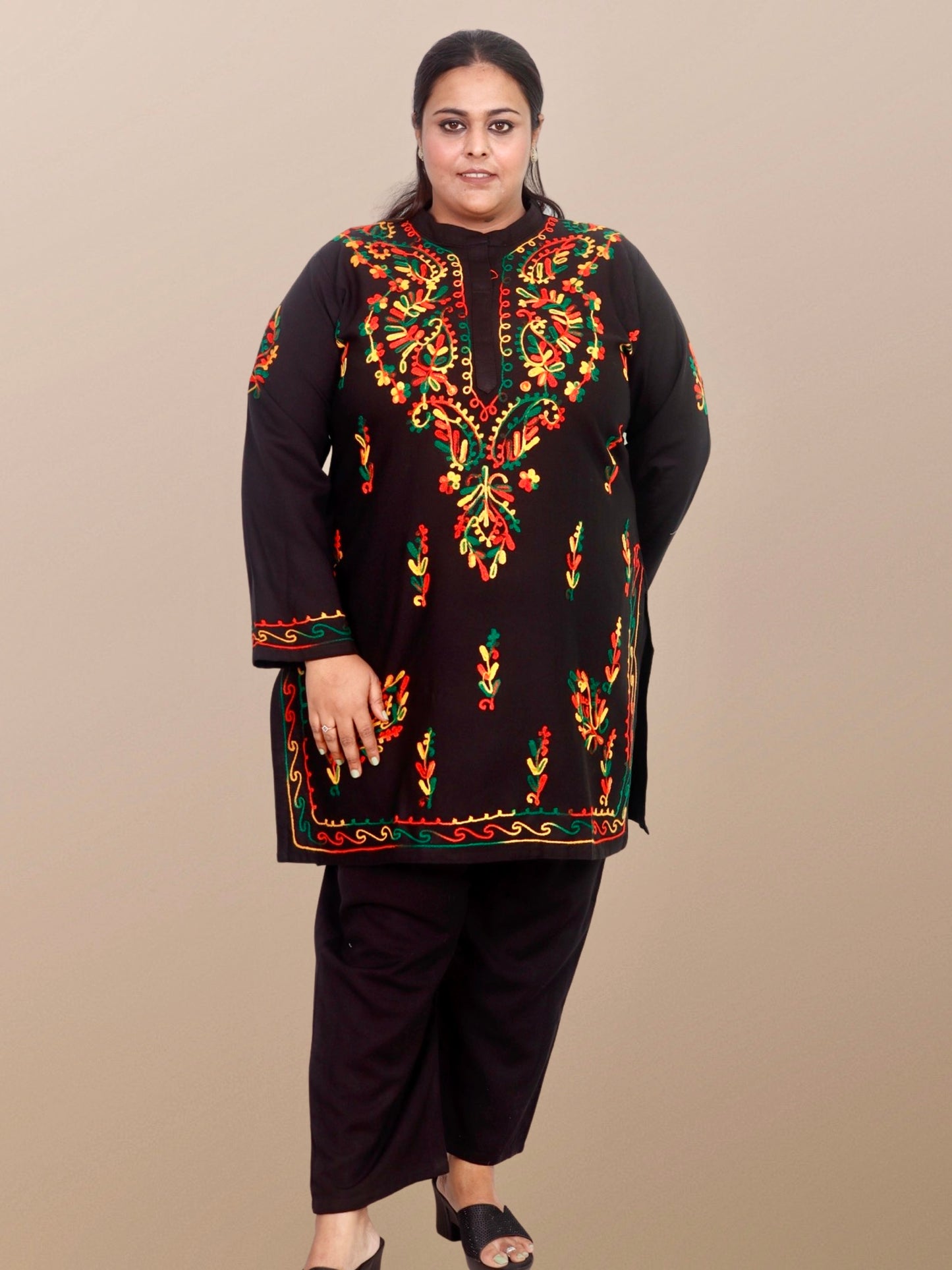 Plus Size Winter Wear CotsWool Kurta