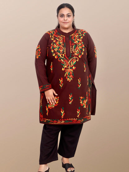 Plus Size Winter Wear CotsWool Kurta