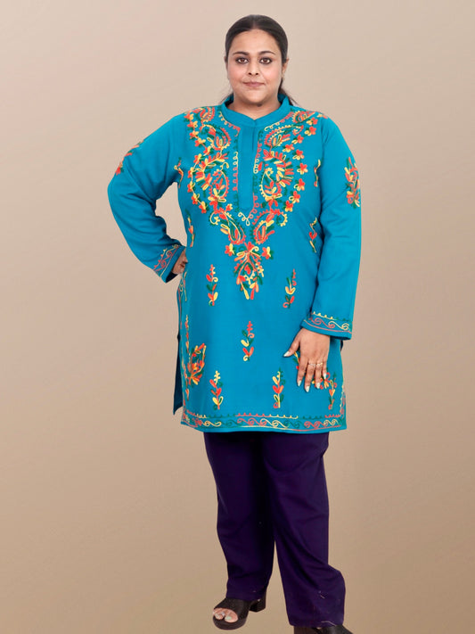 Plus Size Winter Wear CotsWool Kurta