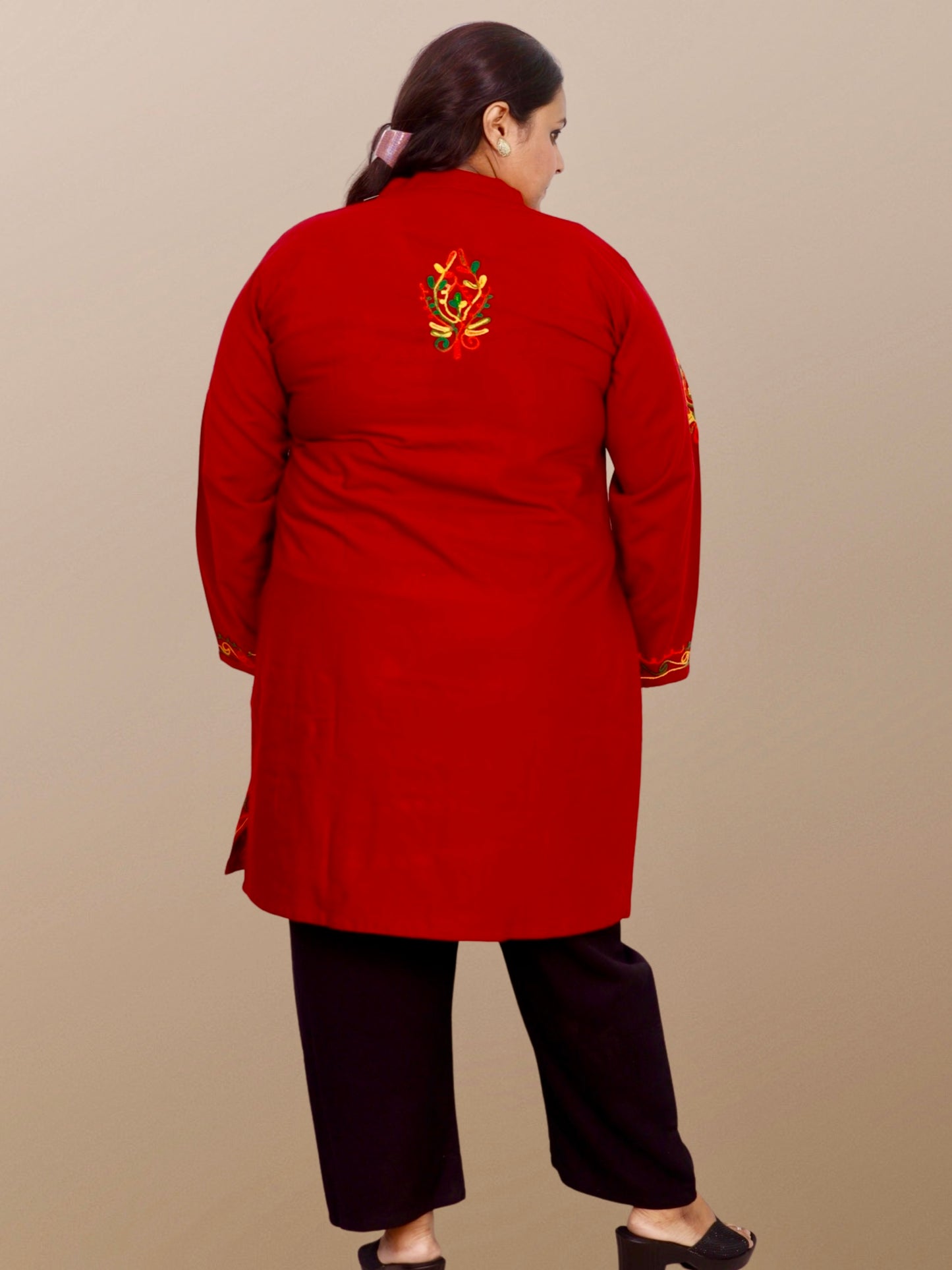 Plus Size Winter Wear CotsWool Kurta